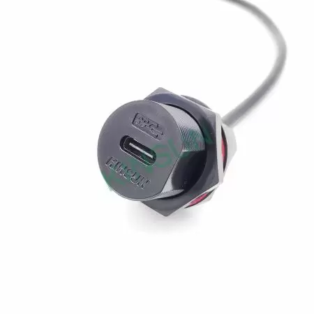 Waterproof USB Type-C Connector - The waterproof IP68 USB Type-C with Cable (length less than or equal to 1m) can transmit data up to 10Gb/s speed.